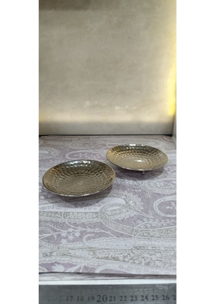 Beyaz Bakır Çerezlik ve Meze Sunumluk, 11.5 Cm, 2'li Set modelleri