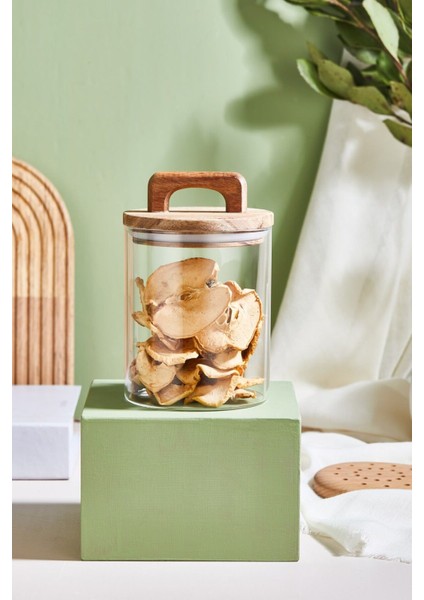 12 cm Kapaklı Şeffaf Cam Saklama Kabı, Şık ve Pratik Kullanım Sağlar.