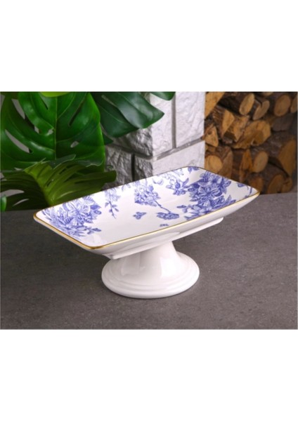 4182 Spring Ayaklı Beyaz Çikolata Tabağı, Şık ve Zarif Tasarım ile Sunumlarınızı Güzelleştirir