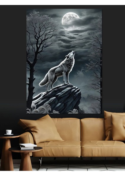 Renkli Kurt Temalı Kanvas ve Mdf Ahşap Tablo, Şık Dekorasyon Parçası fırsatları