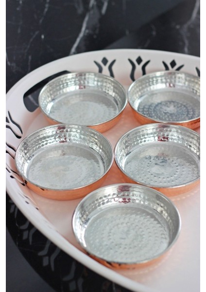 Beyaz Bakır Çerezlik ve Reçellik Kase, Şık ve Kullanışlı Tekli Sunum Kasesi modelleri