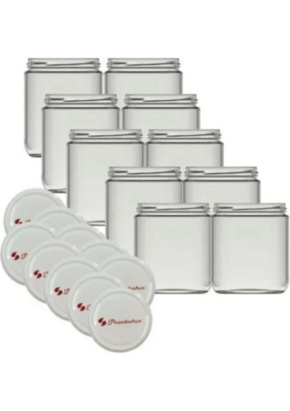 Turuncu Konserve Şişesi 425CC Kapaklı 15'li Set, Şık ve Kullanışlı Mutfak Aksesuarı