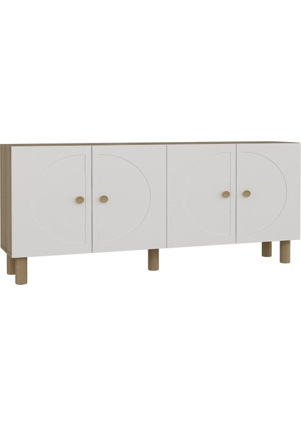 KA1503DB-EGE Bohem Konsol,tv Sehpası,çok Amaçlı Dolap,kahve Köşesi 150CM Safirmeşe-Beyaz fırsatları