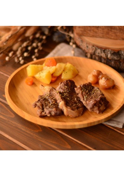 Kahverengi 25 cm Yuvarlak Penne Tabak Şık ve Dayanıklı Mutfak Gereci