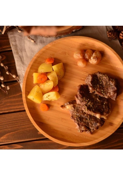 Kahverengi 25 cm Yuvarlak Penne Tabak Şık ve Dayanıklı Mutfak Gereci modelleri