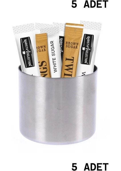 Paslanmaz Çelik Şekerlik, 5'li Set, Kafe ve Restoran Için Zarif Tasarım fiyatları
