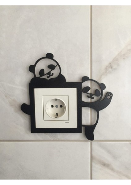 Çocuk Odası Priz Çerçevesi, Şık ve Kullanışlı Siyah Tasarım