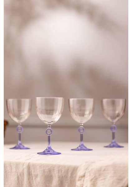 Mor 4'lü Su Kadehi Seti, 270 Cc, Şık ve Kullanışlı Tasarım