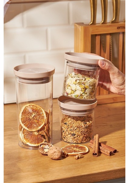 3'lü Bej Saklama Kabı Seti, Pratik ve Şık Mutfak Düzeni Için Ideal fiyatları