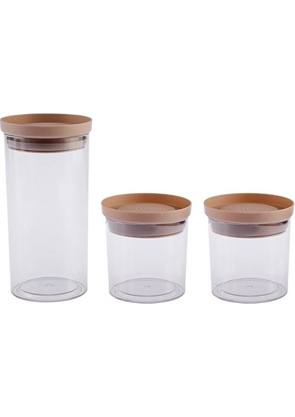 3'lü Bej Saklama Kabı Seti, Pratik ve Şık Mutfak Düzeni Için Ideal fırsatları