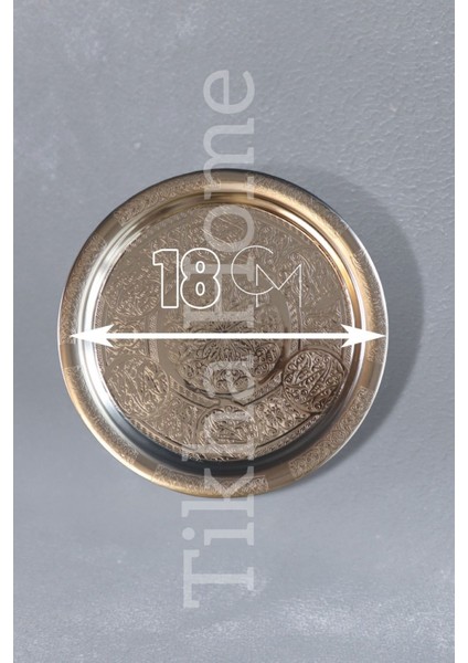 Motifli Desenli Paslanmaz Çelik Sunum Tabağı Seti, 18 Cm, 3'lü fiyatları