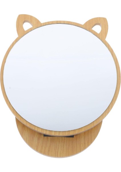 Küçük Ahşap Makyaj Aynası, Standlı, Masa Üstü, 19CM, Şık ve Pratik Tasarım fırsatları