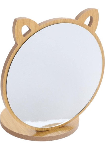 Küçük Ahşap Makyaj Aynası, Standlı, Masa Üstü, 19CM, Şık ve Pratik Tasarım indirimleri