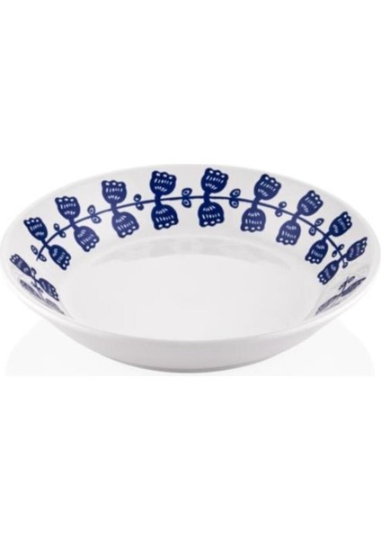 Mavi Beyaz Çiçek Desenli 6'lı 20 cm Seramik Yemek Tabağı Seti fiyatları