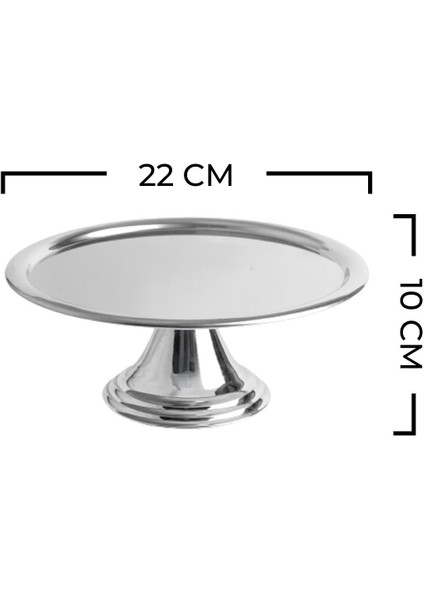 2'li Yuvarlak Gümüş Ayaklı Sunum Standı, Kek, Pasta, Kurabiye, Tatlı, Ikramlık fiyatları