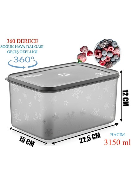 6'lı Ultra No Frost Derin Dondurucu ve Buzluk Saklama Kabı Antrasit fiyatları