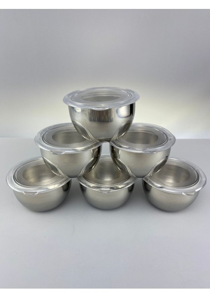 Kapaklı Paslanmaz Çelik 6'lı Çerezlik Takımı 8,5 Cm, Şık ve Dayanıklı Set modelleri