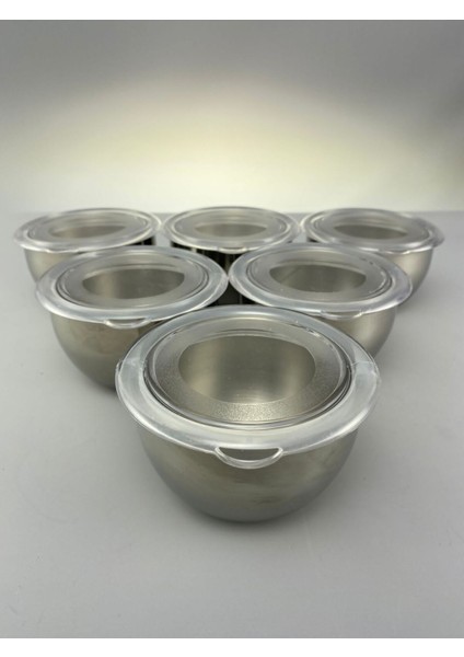 Kapaklı Paslanmaz Çelik 6'lı Çerezlik Takımı 8,5 Cm, Şık ve Dayanıklı Set fırsatları