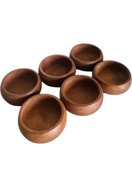6'lı Akasya Yuvarlak Çerezlik Kase, 9,5 Cm, Kahverengi, Şık ve Kullanışlı Set fiyatları