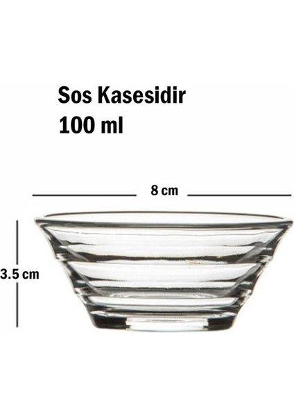 Turuncu 6'lı Sosluk Seti, 100 Ml, Şık ve Kullanışlı Mutfak Aksesuarı fiyatları