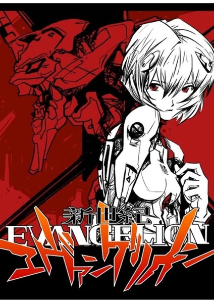Çok Renkli Neon Genesis Evangelion Ağaç Tablo Dekorasyon, Şık ve Renkli Tasarım
