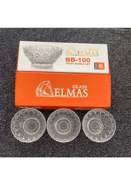 Şeffaf Cam Kase Seti 6'lı, Çerezlik ve Kahvaltılık, Şık ve Kullanışlı Tasarım