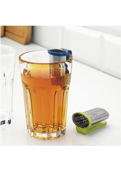 Çiftli Paslanmaz Çay Süzgeci, Açık Yeşil ve Mavi, Pratik ve Dayanıklı fiyatları
