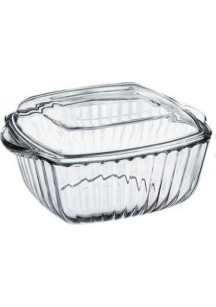 Beyaz Kapaklı Cam Tencere 1870 Cc, Sağlam ve Şık Mutfak Gereci