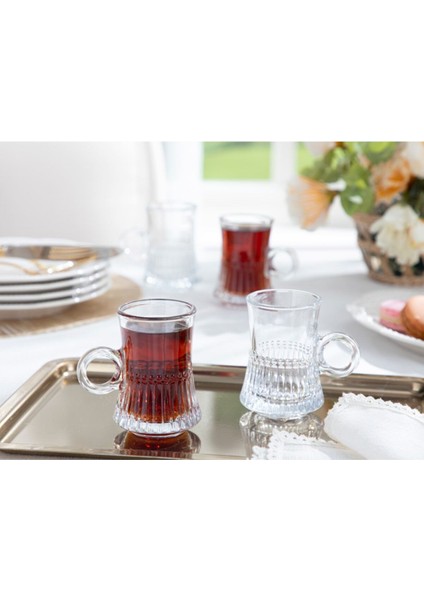 4'lü Cam Bardak Seti, 170 Ml, Beyaz, Şık ve Hafif Tasarım