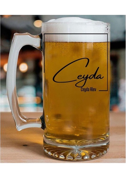 Kişiye Özel Imza Tasarımlı Bira Bardağı, Turuncu, Şık ve Benzersiz Tasarım fırsatları