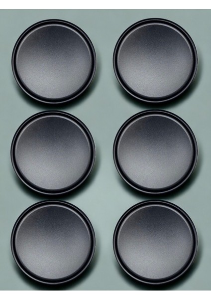 6'lı Siyah Metal Yuvarlak Supla Takımı, Yılbaşı ve Sunum Için Şık Set indirimleri