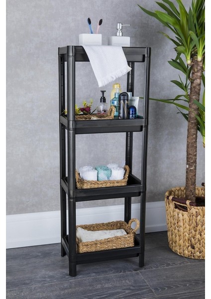 Çok Amaçlı Mutfak Rafı ve Sepeti, Siyah, Düzenleyici, Pratik ve Şık Tasarım fırsatları