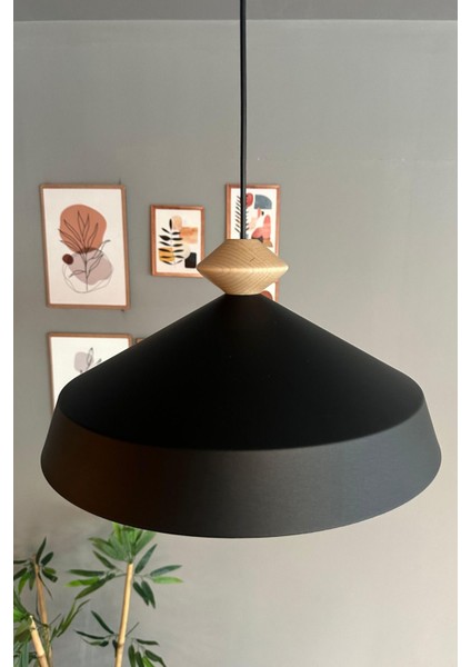 Şık Siyah Ahşap Topaç Sarkıt Avize, Restoran ve Kafe Için Modern Tasarım fiyatları