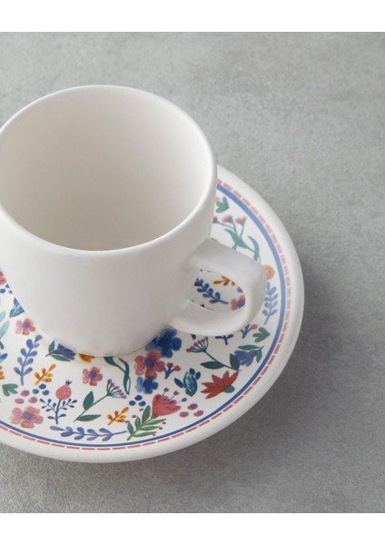 Mavi Butterfly Seramik 4 Parça Kahve Fincan Takımı, 110 Ml, 2 Kişilik fırsatları