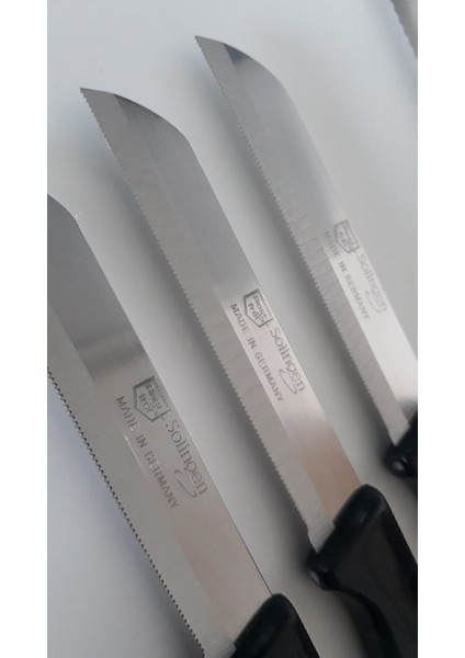 Şık Siyah Ebruli Meyve ve Doğrama Bıçakları Seti, 3'lü modelleri