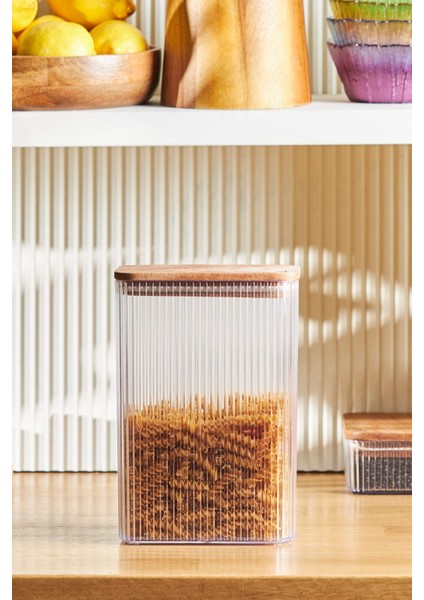 Şeffaf 2l Saklama Kabı, Turuncu, Dayanıklı ve Şık Tasarım