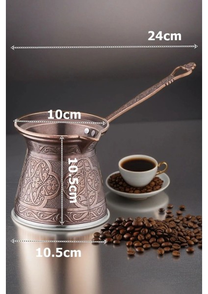 Desenli Büyük Döküm Cezve, 6 Kişilik, Mıknatıslı Ocak Uyumlu fiyatları