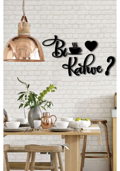 5 Parça Siyah Kahve Duvar Dekoru, Şık ve Modern Dekoratif Seti