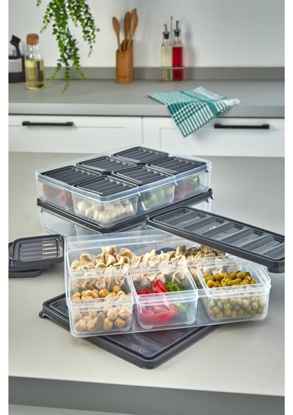 Gri 21 Parça Piknik ve Kahvaltı Taze Gıda Saklama Seti fırsatları