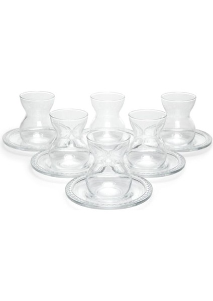 Etnik 12 Parça Beyaz Çay Takımı, Şık ve Zarif Set fiyatları