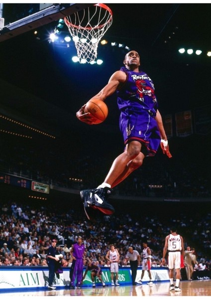 Renkli Basketbol Vince Carter Ahşap Tablo Dekorasyonu
