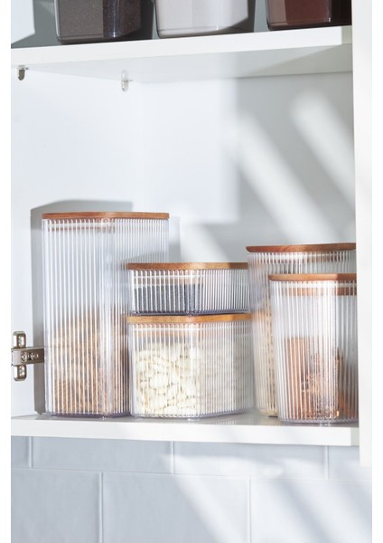 Şeffaf 2l Saklama Kabı, Turuncu, Dayanıklı ve Şık Tasarım