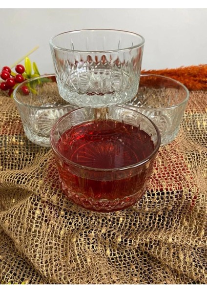 Turuncu Cam Kase Takımı, Şık ve Dayanıklı, 2'li Set