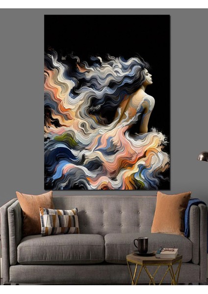 Rüzgarda Dans Dekoratif Kanvas ve Mdf Ahşap Tablo, Canlı Renkler modelleri