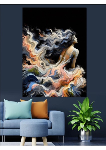 Rüzgarda Dans Dekoratif Kanvas ve Mdf Ahşap Tablo, Canlı Renkler fırsatları