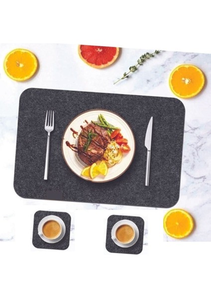 Füme Gri Masa Altlıkları ve Amerikan Servisi, Şık ve Kullanışlı Tasarım.