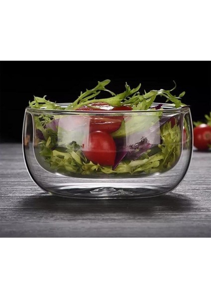Çift Cidarlı Çift Camlı 300 ml Sunum Kase Çerezlik, Şık ve Dayanıklı Tasarım