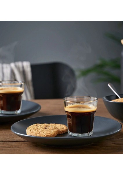 6'lı Şeffaf Cam Espresso Bardağı Seti, 7 cm Yükseklik, 100 ml Hacim fiyatları