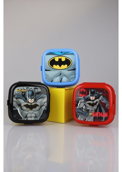 Batman Temalı Çocuk Seti: Yemek Kabı, Diş Fırçası Kutusu ve Matara, 3'lü. modelleri