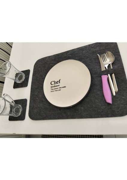 Füme Gri Masa Altlıkları ve Amerikan Servisi, Şık ve Kullanışlı Tasarım.